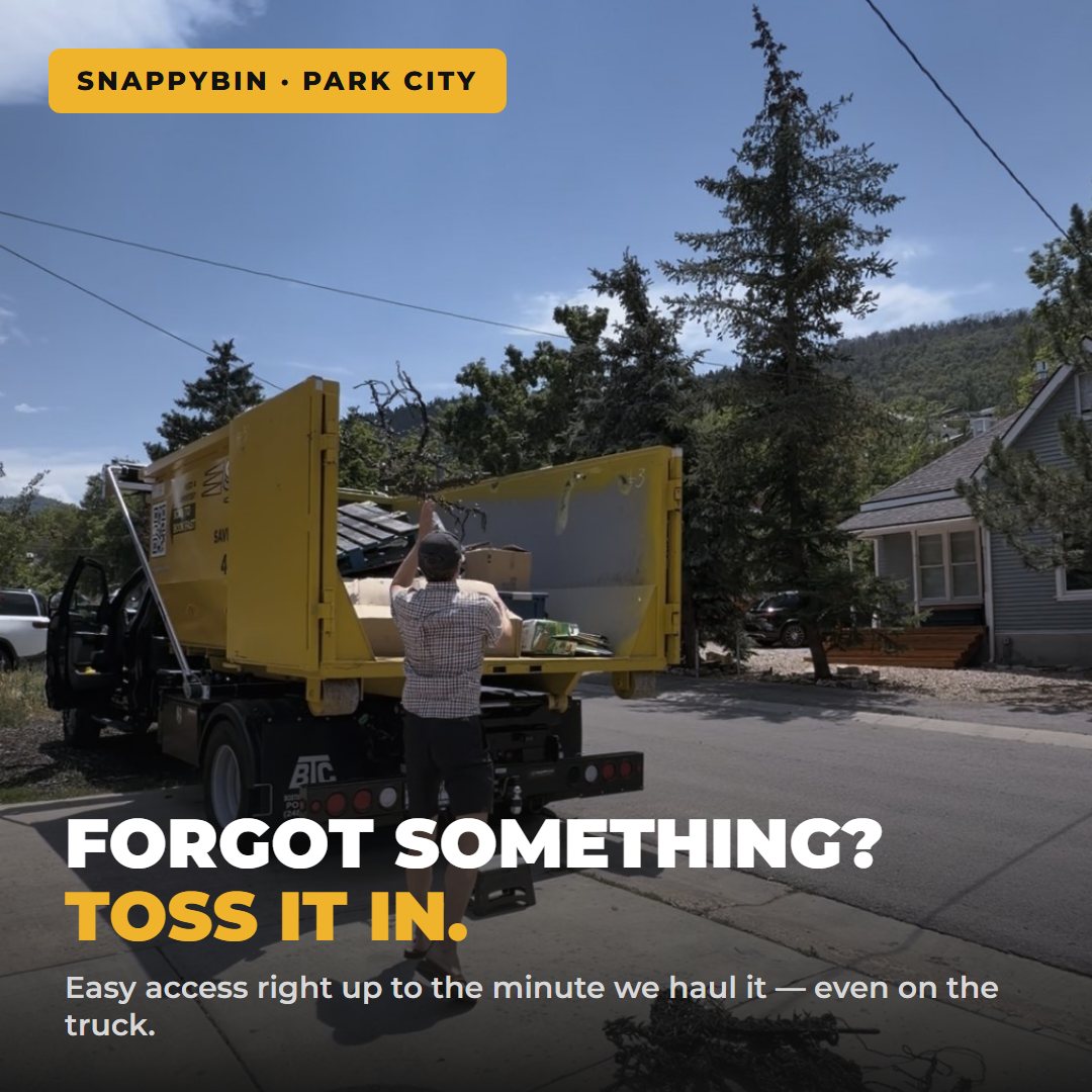 Adding a last-minute item to a SnappyBin dumpster rental